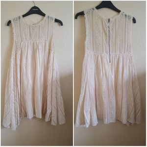 Free People Cream Lace Dress